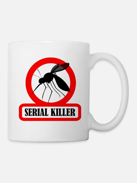 Mücken-Humor-Killer - Tasse - Weiß