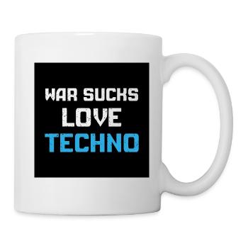 War Sucks Love Techno Hard Dark Acid - Mug blanc - blanc - Droite