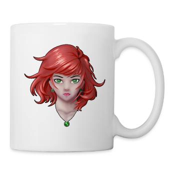 Anime girl avec de jolis bijoux - Mug blanc - blanc - Droite