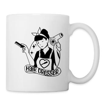 Hair dresser hairdresser hair stylist gift idea - Mug - white - Right