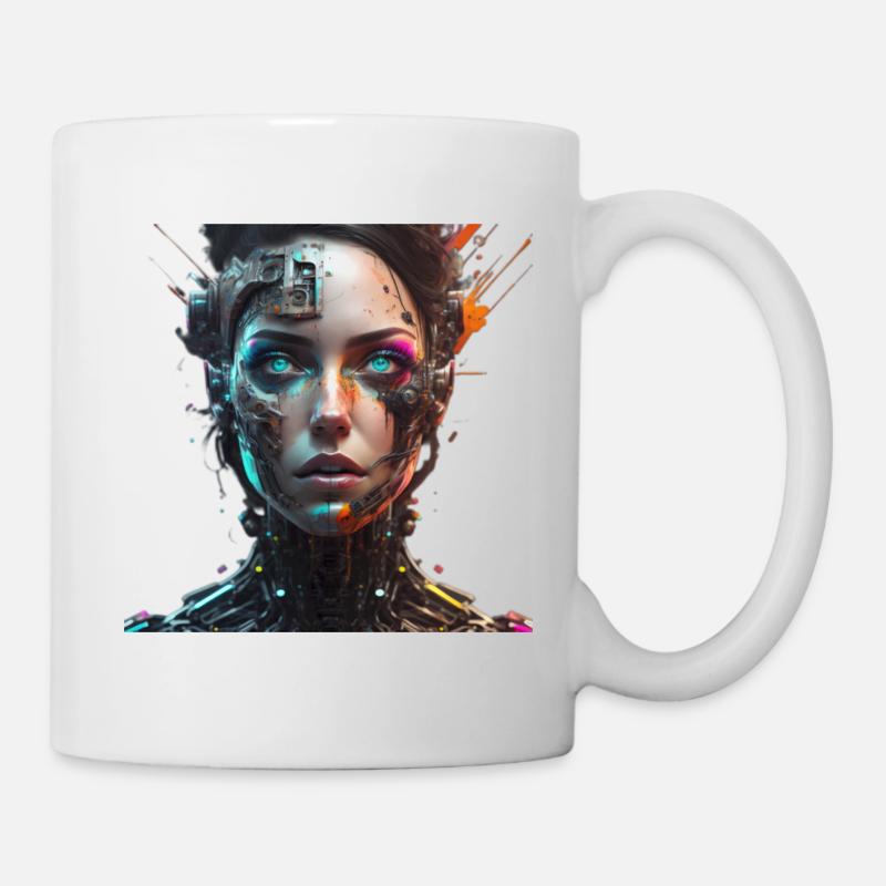 Femme robot - Mug blanc - blanc