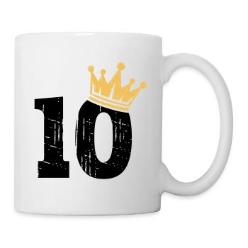 10 Krone 10. Geburtstag 10 Jahre - Tasse - Weiß - Rechts