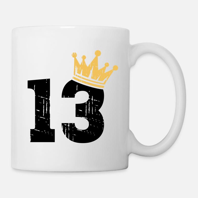 13 Krone 13. Geburtstag 13 Jahre - Tasse - Weiß