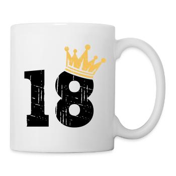 18 Crown 18th Birthday 18 years old - Mug - white - Right