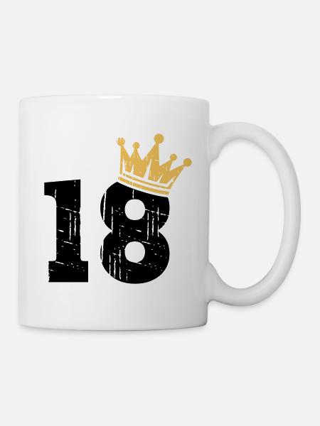 18 Crown 18th Birthday 18 years old - Mug - white