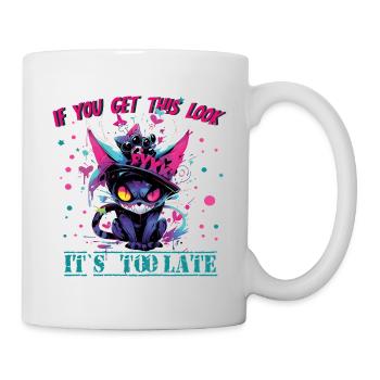 Angry Cat Halloween Neon Horror lovers - Mug blanc - blanc - Droite