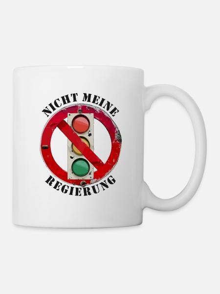 Ampel Nicht meine Regierung - Tasse - Weiß