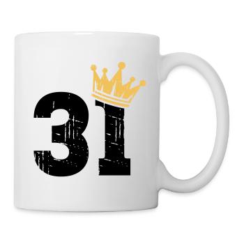 31 Crown 31e anniversaire 31 ans - Mug blanc - blanc - Droite