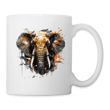 Tête d’éléphant - Mug blanc - blanc - Droite