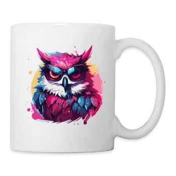 Hibou de la connaissance - Mug blanc - blanc - Droite