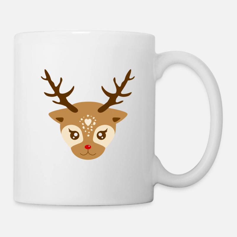 Renne mignon - Mug blanc - blanc