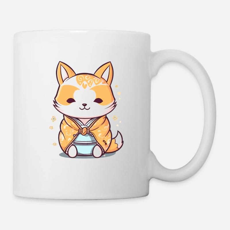 Renard - Style Kawaii - Mug blanc - blanc