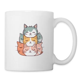 Chat - Style Kawaii - Mug blanc - blanc - Droite