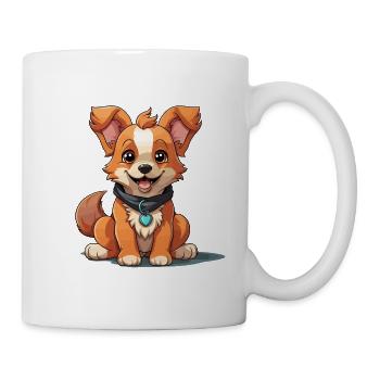 Hund - Kawaii Style - Tasse - Weiß - Rechts
