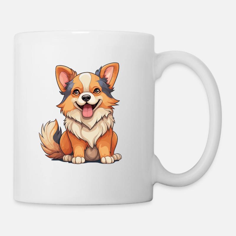 Hund - Kawaii Style - Tasse - Weiß