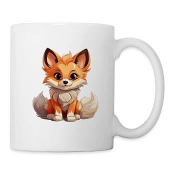 Fuchs - Kawaii Style - Tasse - Weiß - Rechts