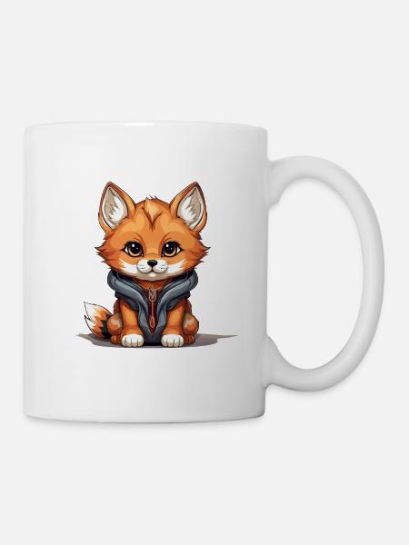 Fuchs - Kawaii Style - Tasse - Weiß