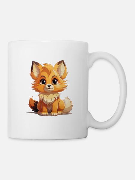Fuchs - Kawaii Style - Tasse - Weiß