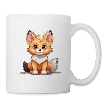 Fuchs - Kawaii Style - Tasse - Weiß - Rechts