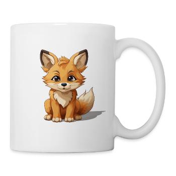 Fuchs - Kawaii Style - Tasse - Weiß - Rechts