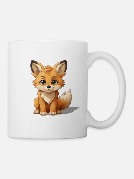 Fuchs - Kawaii Style - Tasse - Weiß