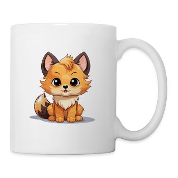 Fuchs - Kawaii Style - Tasse - Weiß - Rechts