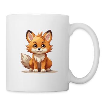 Fuchs - Kawaii Style - Tasse - Weiß - Rechts