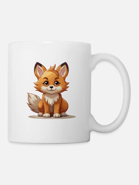 Fuchs - Kawaii Style - Tasse - Weiß