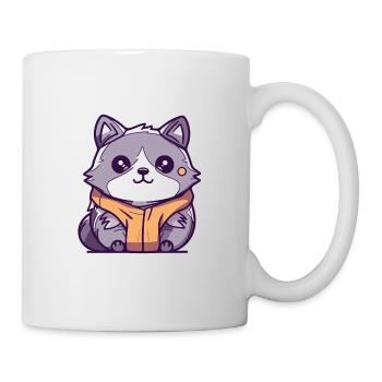 Raccoon - Kawaii Style - Mug - white - Right