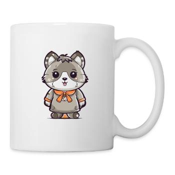 Raccoon - Kawaii Style - Mug - white - Right