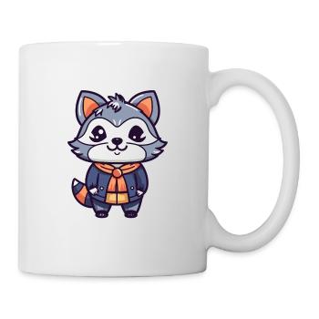 Raccoon - Kawaii Style - Mug - white - Right