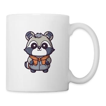 Raccoon - Kawaii Style - Mug - white - Right