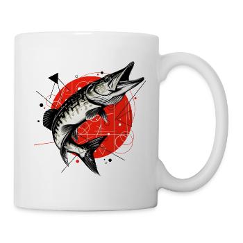 Brochet, Pêche, Poissons Prédateurs, Pêche - Mug blanc - blanc - Droite