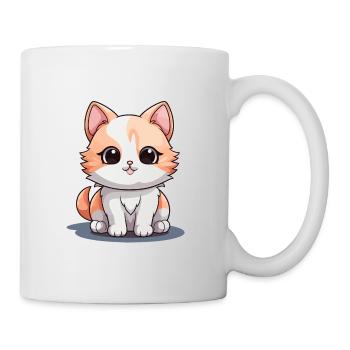 Katze - Kawaii Style - Tasse - Weiß - Rechts