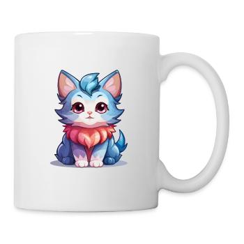Chat - Style Kawaii - Mug blanc - blanc - Droite