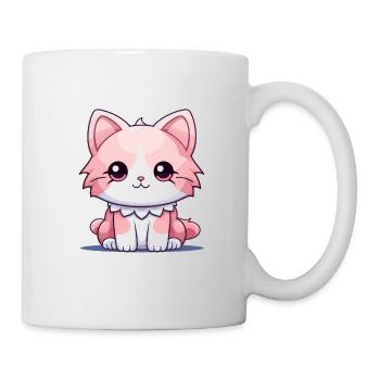 Katze - Kawaii Style - Tasse - Weiß - Rechts
