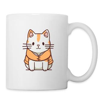 Chat - Style Kawaii - Mug blanc - blanc - Droite