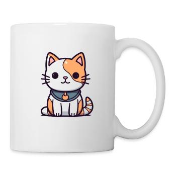 Chat - Style Kawaii - Mug blanc - blanc - Droite