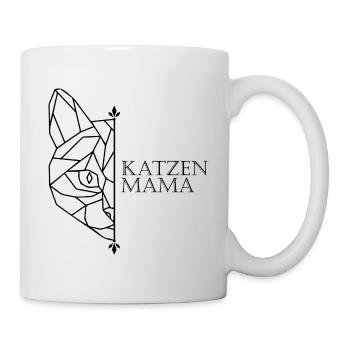 Katzen Mama Polygon Katze - Tasse - Weiß - Rechts