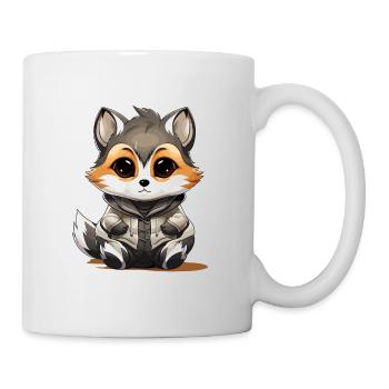 Raccoon - Kawaii Style - Mug - white - Right