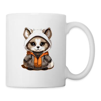 Raccoon - Kawaii Style - Mug - white - Right