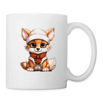 Design de Noël Renard - Style Kawaii - Mug blanc - blanc - Droite