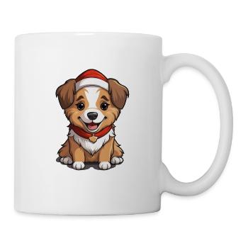 Dog Christmas Design - Kawaii Style - Mug - white - Right