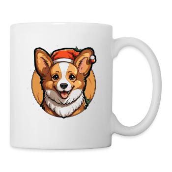 Dog Christmas Design - Kawaii Style - Mug - white - Right