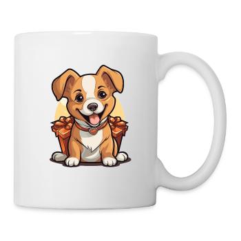 Dog Christmas Design - Kawaii Style - Mug - white - Right