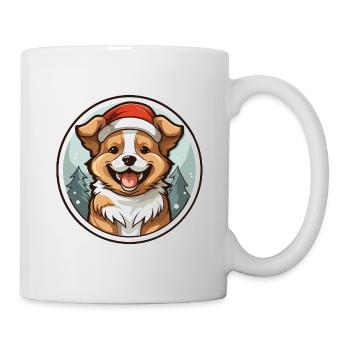 Design de Noël de chien - Style Kawaii - Mug blanc - blanc - Droite