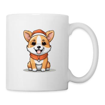 Dog Christmas Design - Kawaii Style - Mug - white - Right