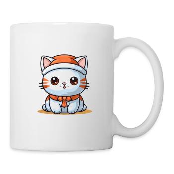 Design de Noël de chat - Style Kawaii - Mug blanc - blanc - Droite