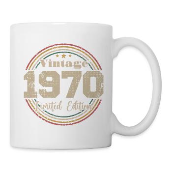 1970 Geburtstag Vintage Retro Geboren in - 1970 - Tasse - Weiß - Rechts