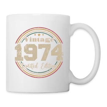 1974 Anniversaire Vintage Rétro Né En - 1974 - Mug blanc - blanc - Droite